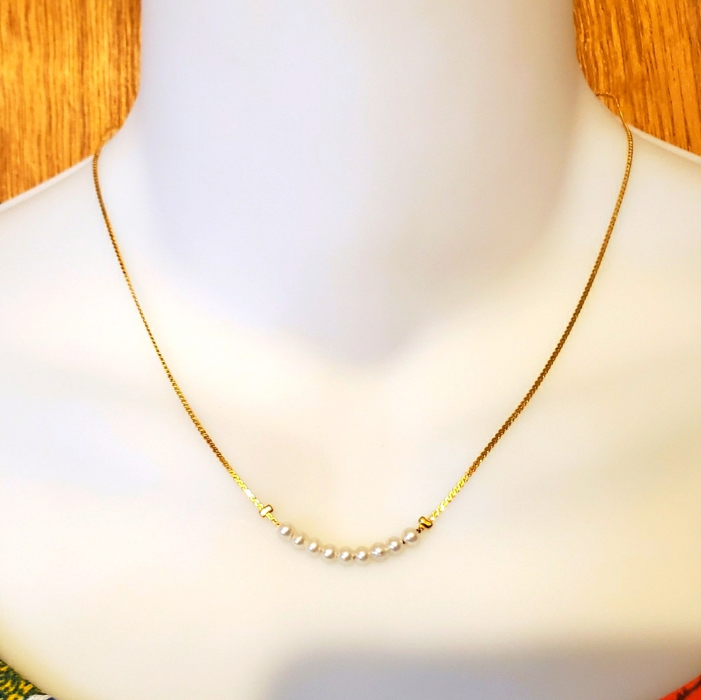 Vintage Pearl bead necklace with earring set